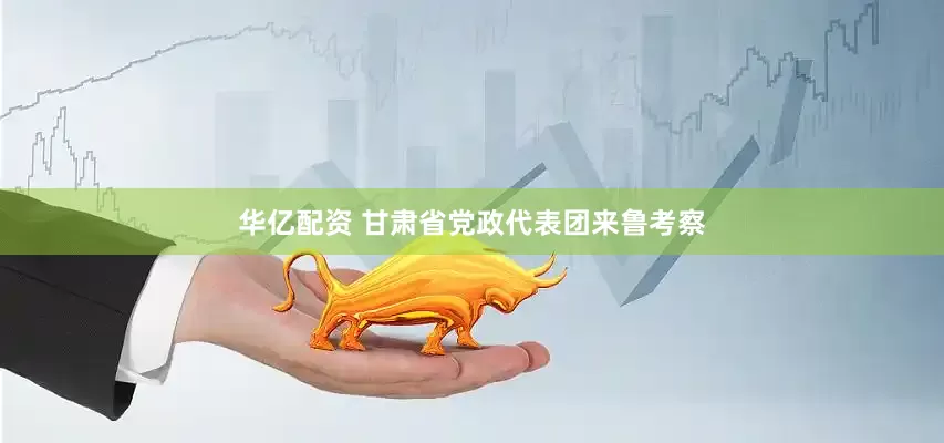 华亿配资 甘肃省党政代表团来鲁考察