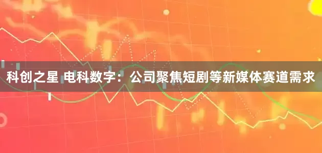 科创之星 电科数字：公司聚焦短剧等新媒体赛道需求